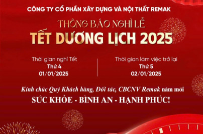 THÔNG BÁO LỊCH NGHỈ TẾT DƯƠNG LỊCH 2025