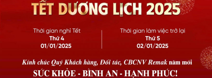 THÔNG BÁO LỊCH NGHỈ TẾT DƯƠNG LỊCH 2025